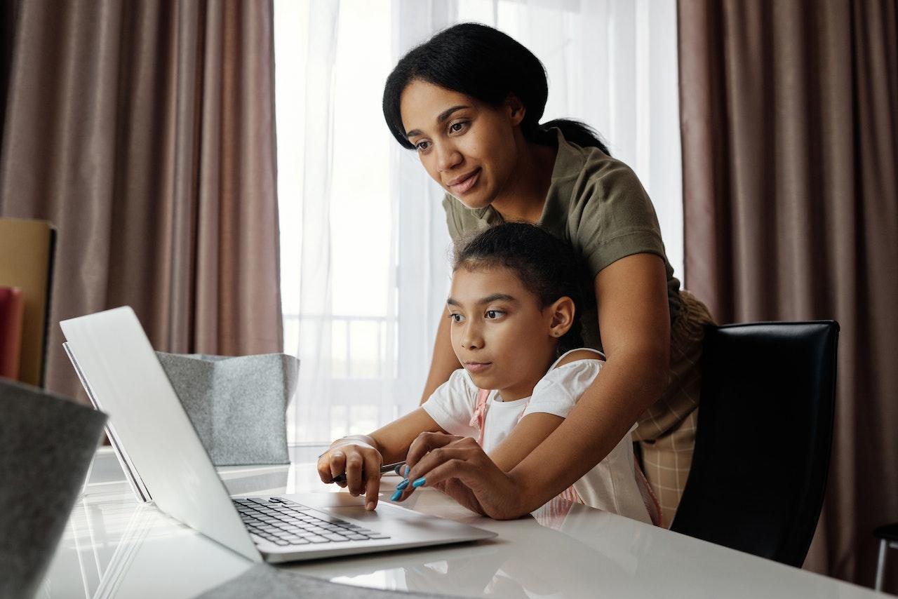 parents help their children with homework.